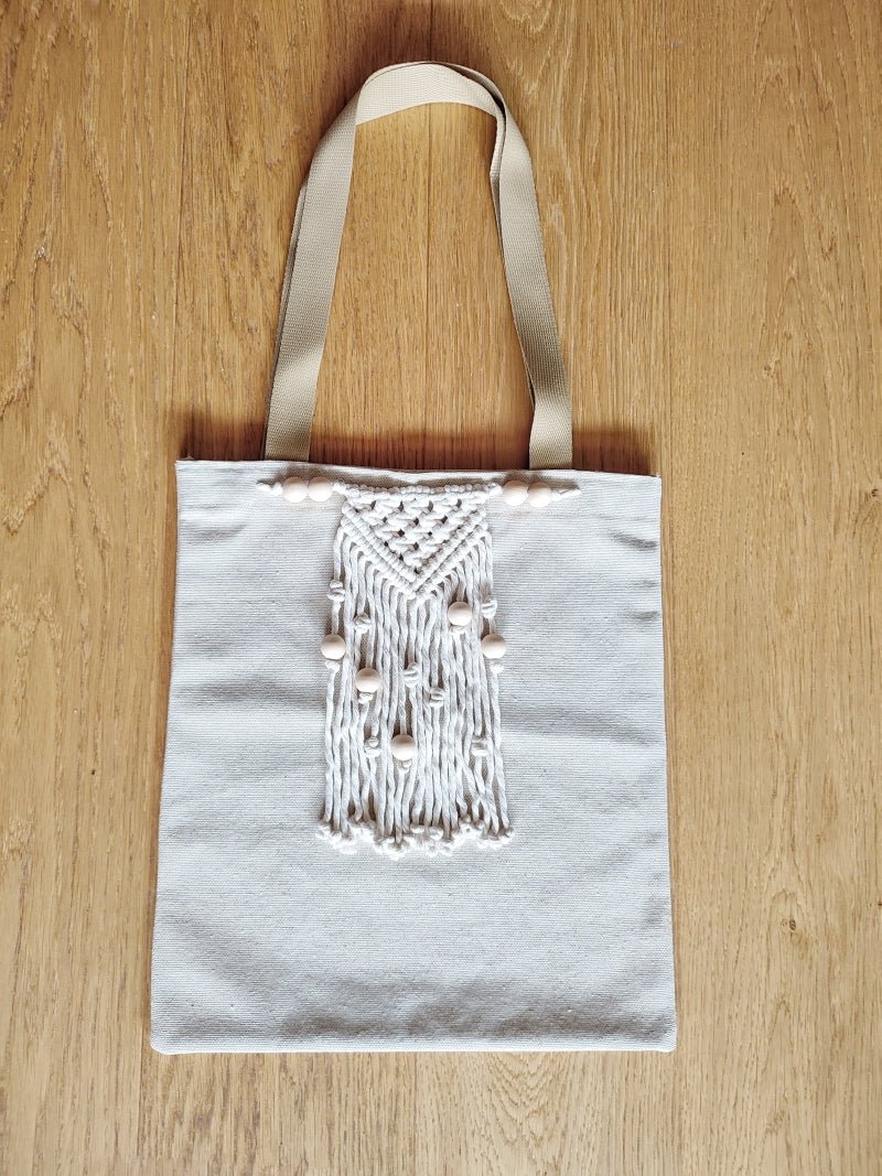 Tote bag blanco natural - Pepita Topos