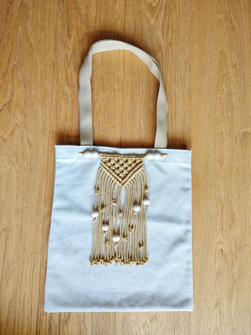 Tote bag color Mostaza - Pepita Topos